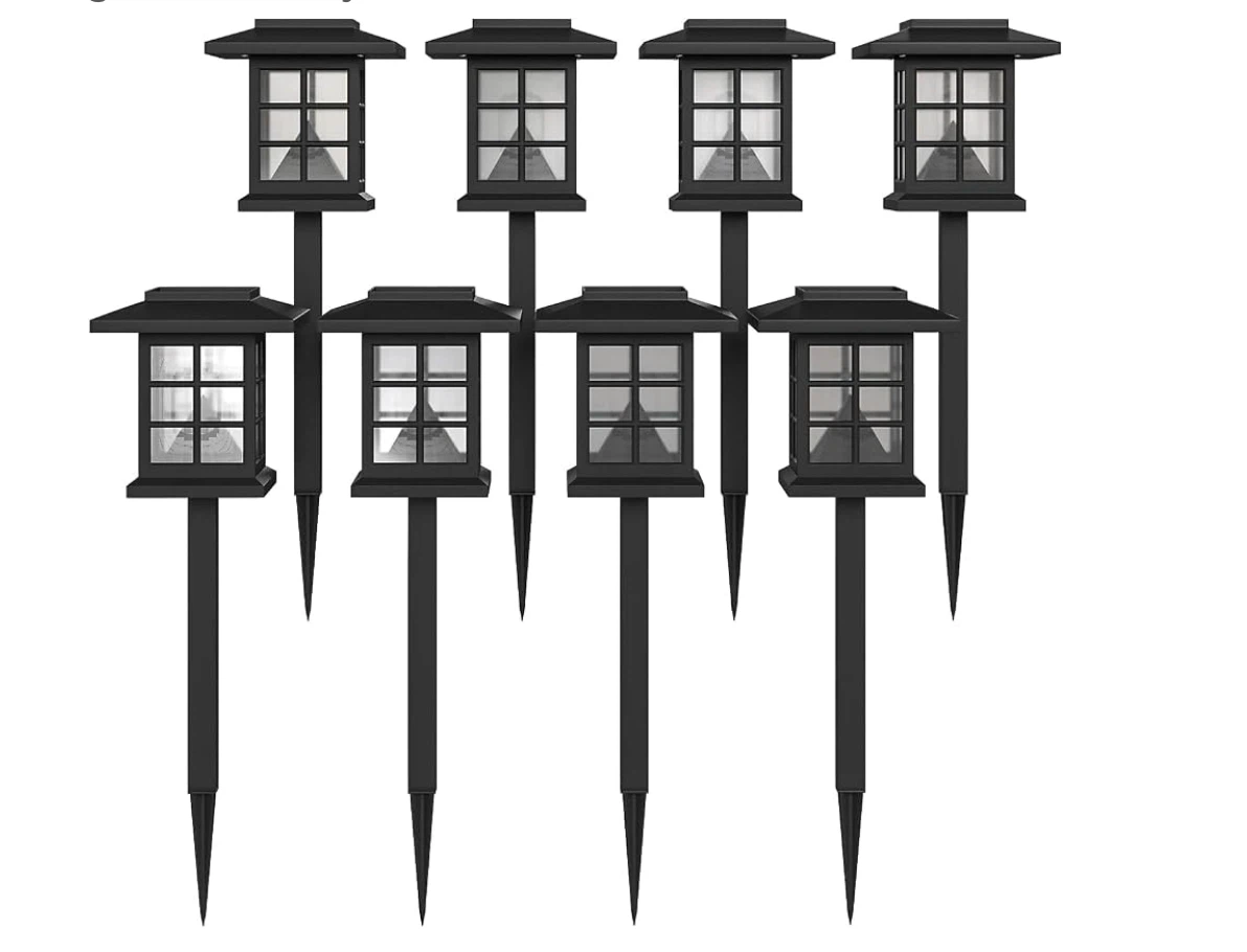 Set of 8 Solar Outdoor Pathway Lights