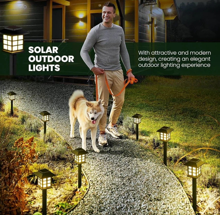 Set of 8 Solar Outdoor Pathway Lights - photo 2