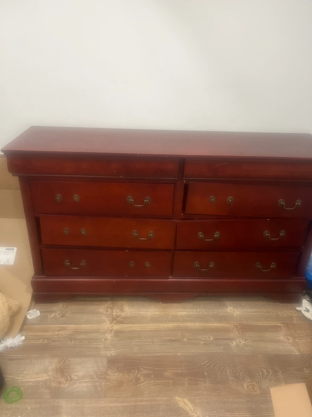 Dark Wood Six-Drawer Dresser