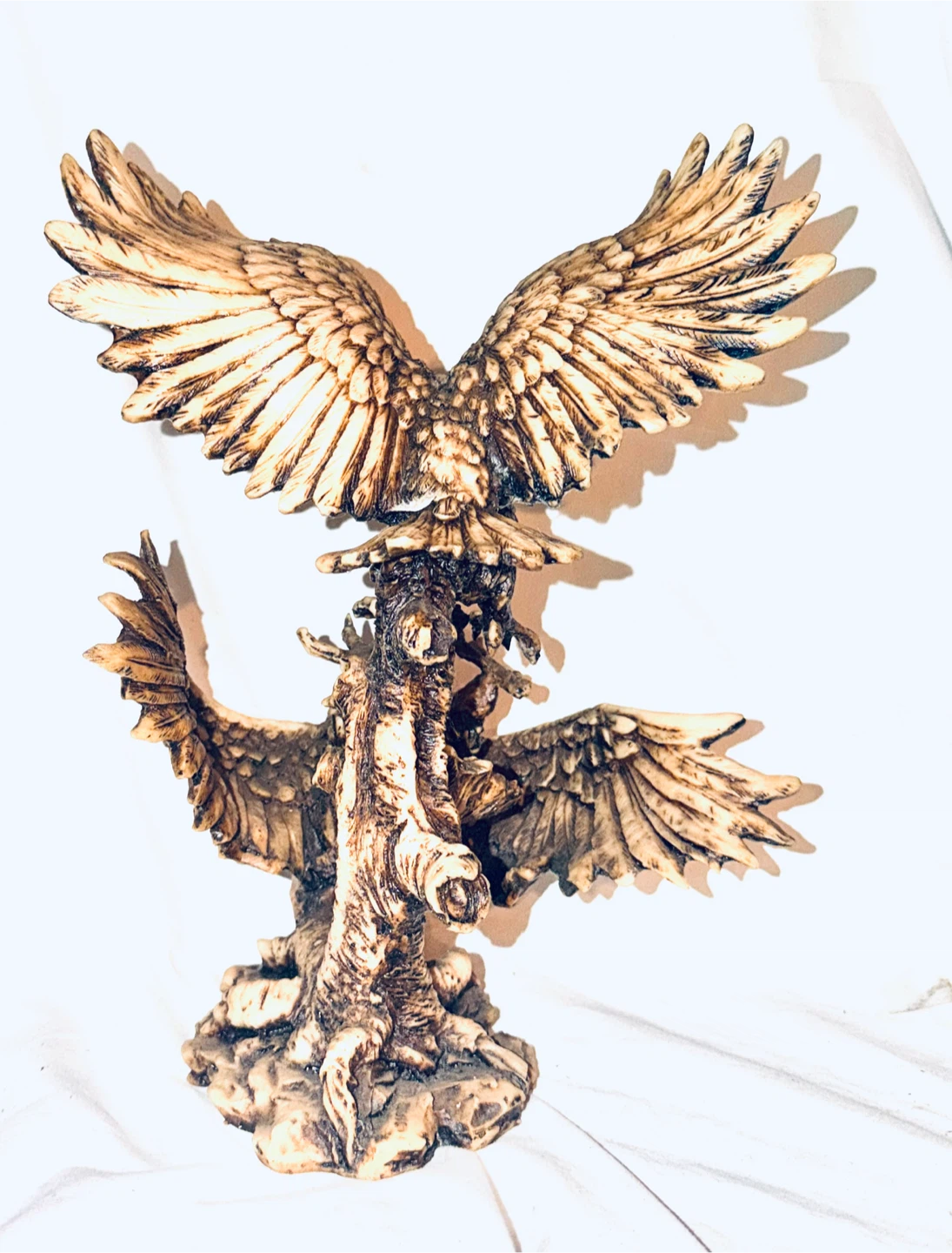 Double Eagle  fighting. Decorative Figurine eagle statue - photo 3