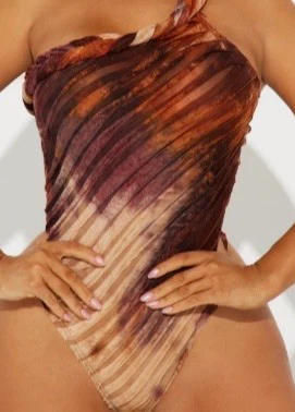 Fashion Nova One-Shoulder Tie-Dye Bodysuit - photo 2
