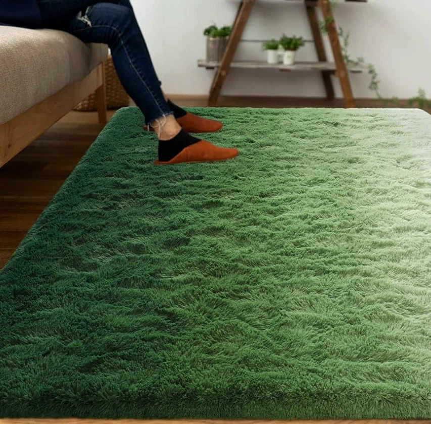 5x8 Luxy Non-Slip Washable Colorful Fuzzy Carpet - photo 5