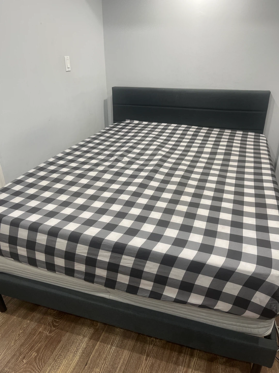 Dark Grey Upholstered Bed Frame