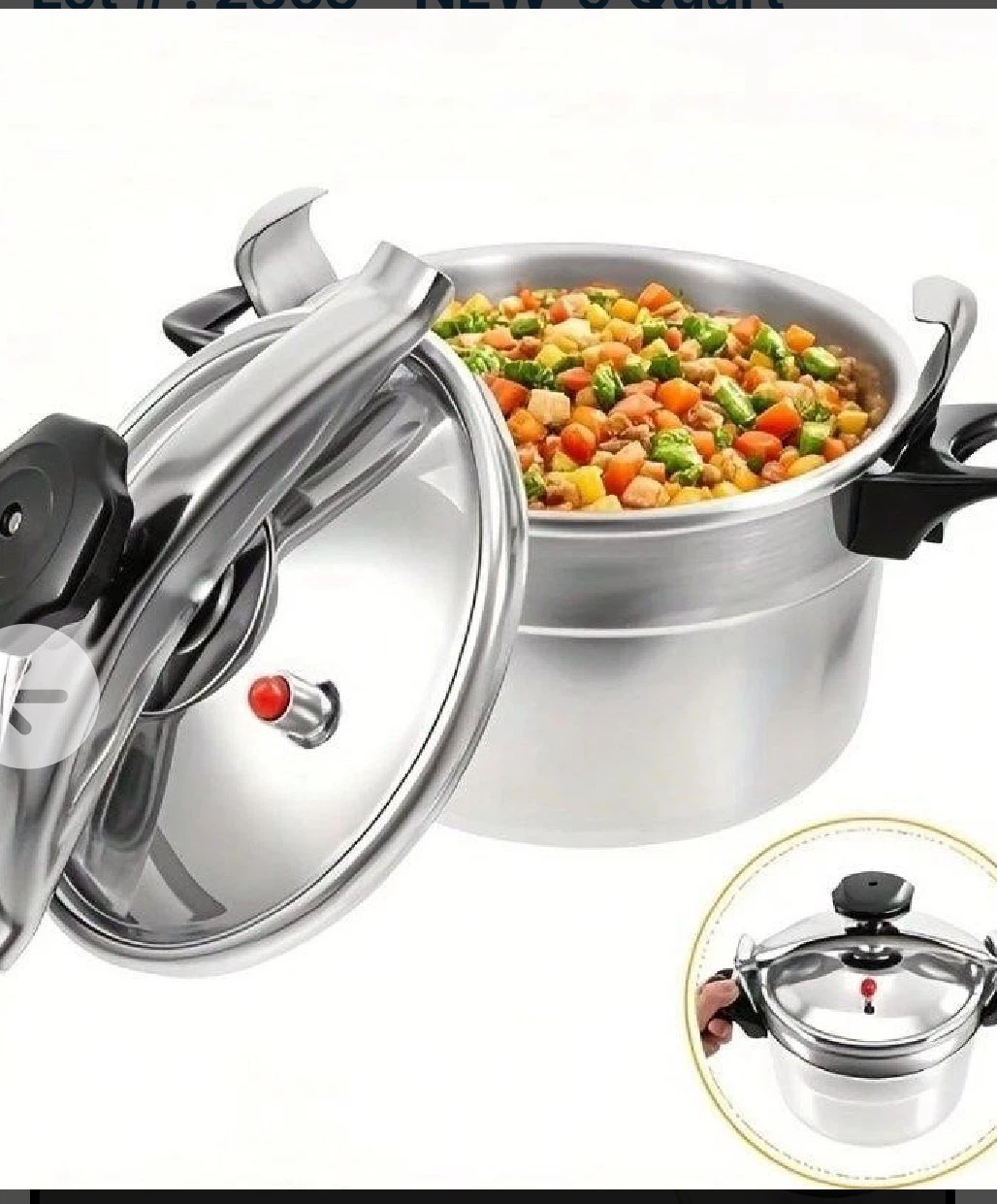 5QT Stainless Steel Pressure Cooker