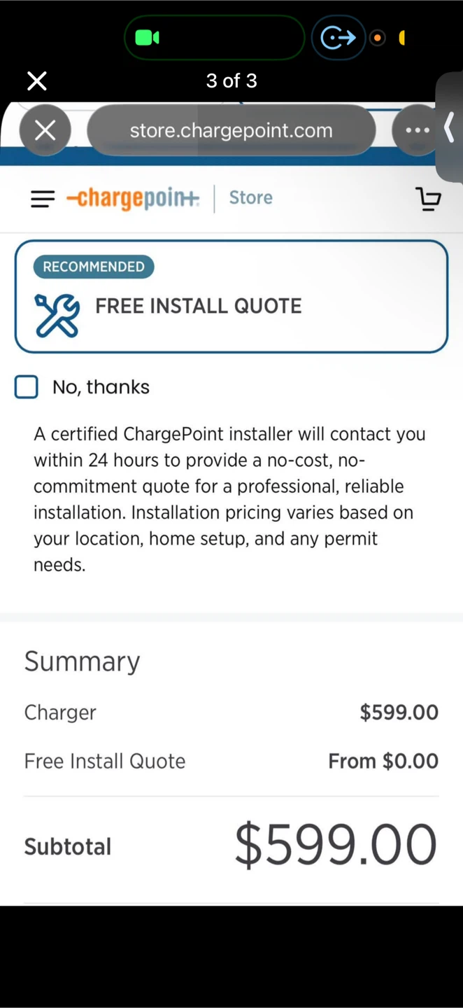 ChargePoint Home Flex Electric Vehicle Charger - photo 3