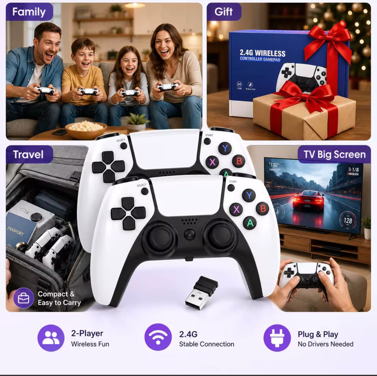 Mooden M15 Plus 4K Game Stick with Two Controllers - photo 3