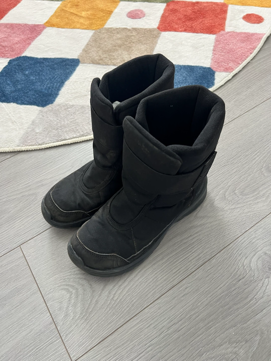 Decathlon Warm SH100 Mid Scratch Junior Boots Black