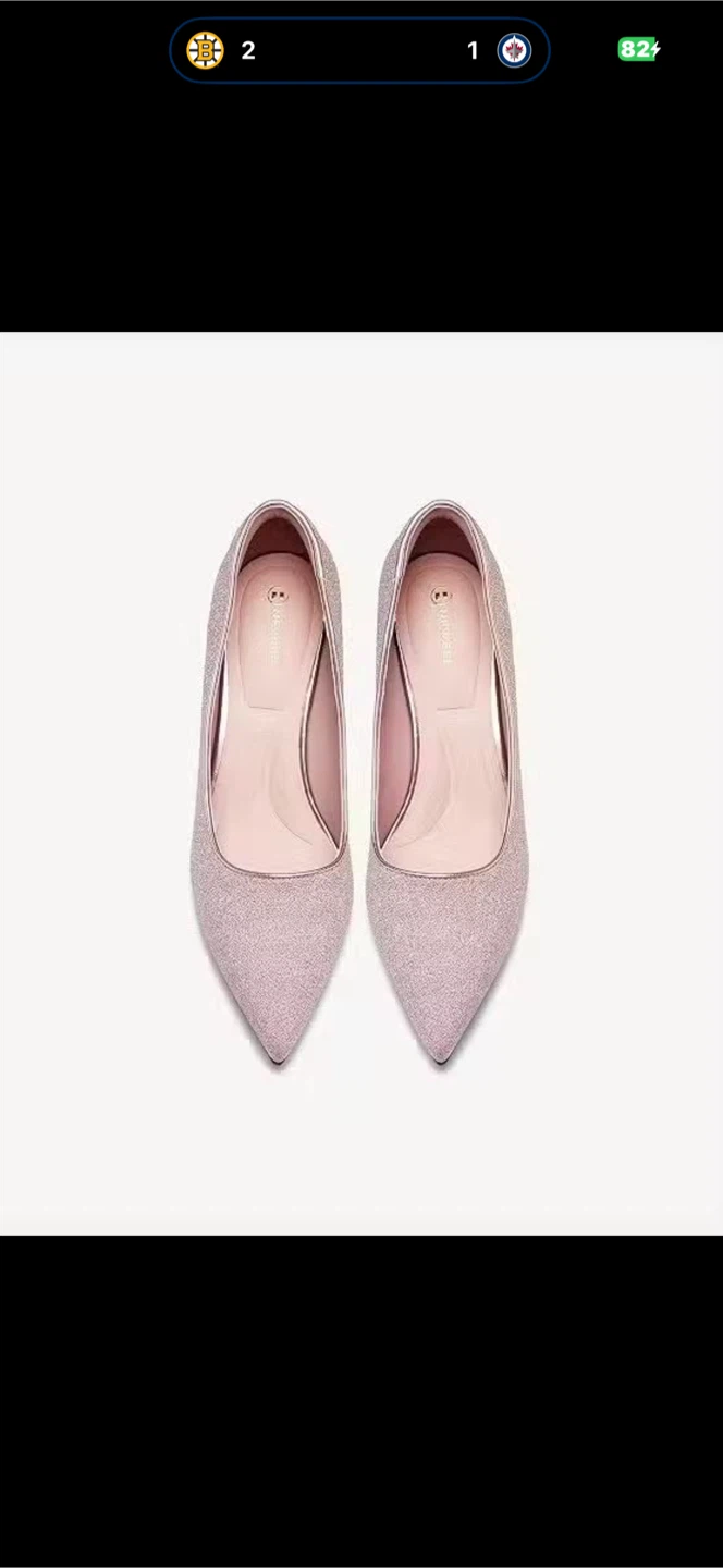 Newbella Pink Glitterg pointed toe High Heels 9.5 - photo 2