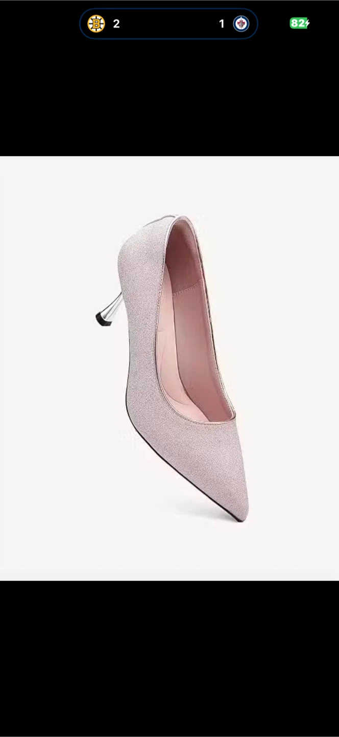 Newbella Pink Glitterg pointed toe High Heels 9.5 - photo 3
