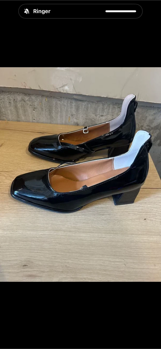 Newbella Black Mary Jane’s Patent Pumps - photo 2