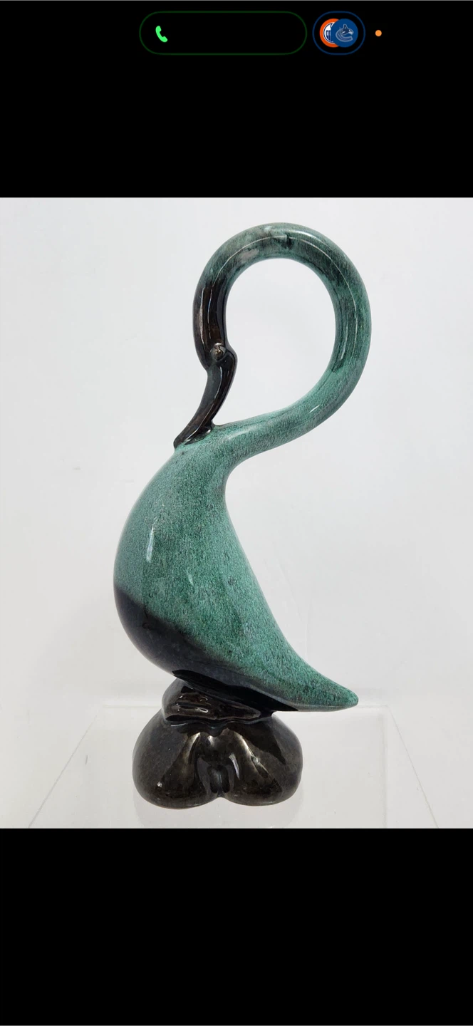 Vintage Ceramic Glazed  Swan Figurine - photo 2