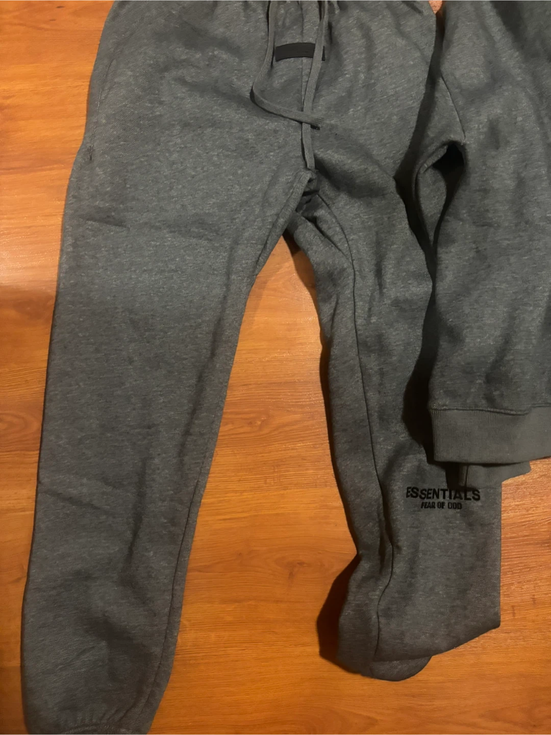 Dark gray and black essentials tracksuits size large