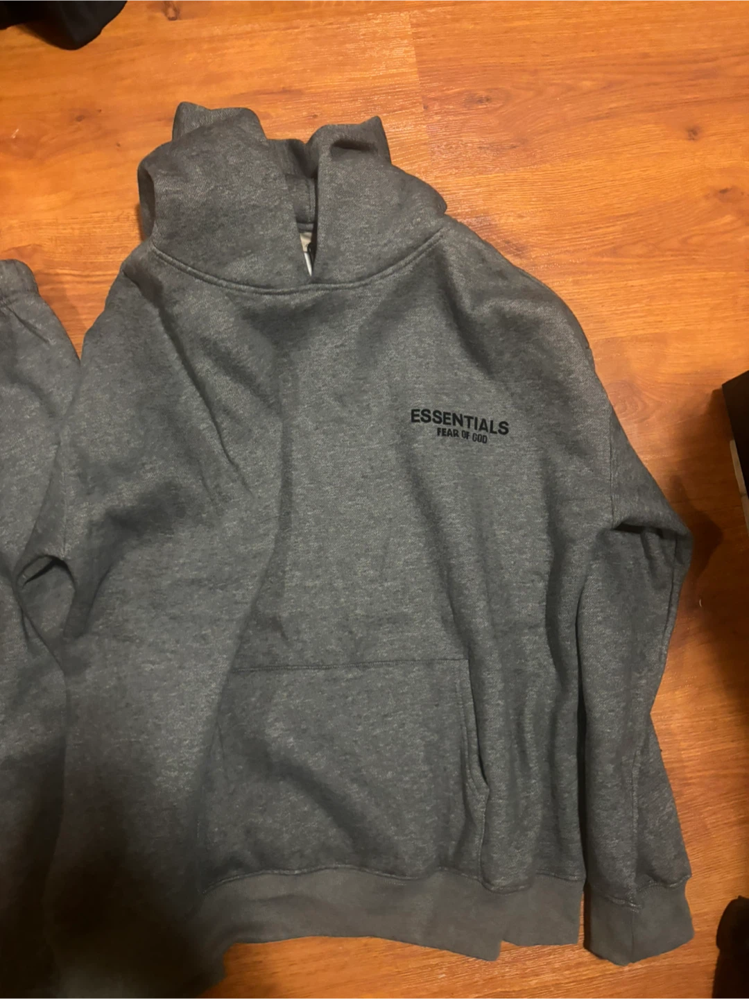 Dark gray and black essentials tracksuits size large - photo 2