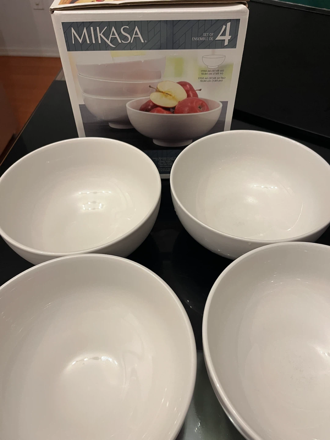 Mikasa Vail Porcelain Serving Bowls, Set of 4