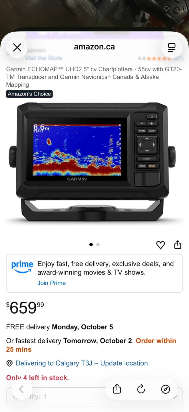 Garmin ECHOMAP UHD2 55cv with Transducer