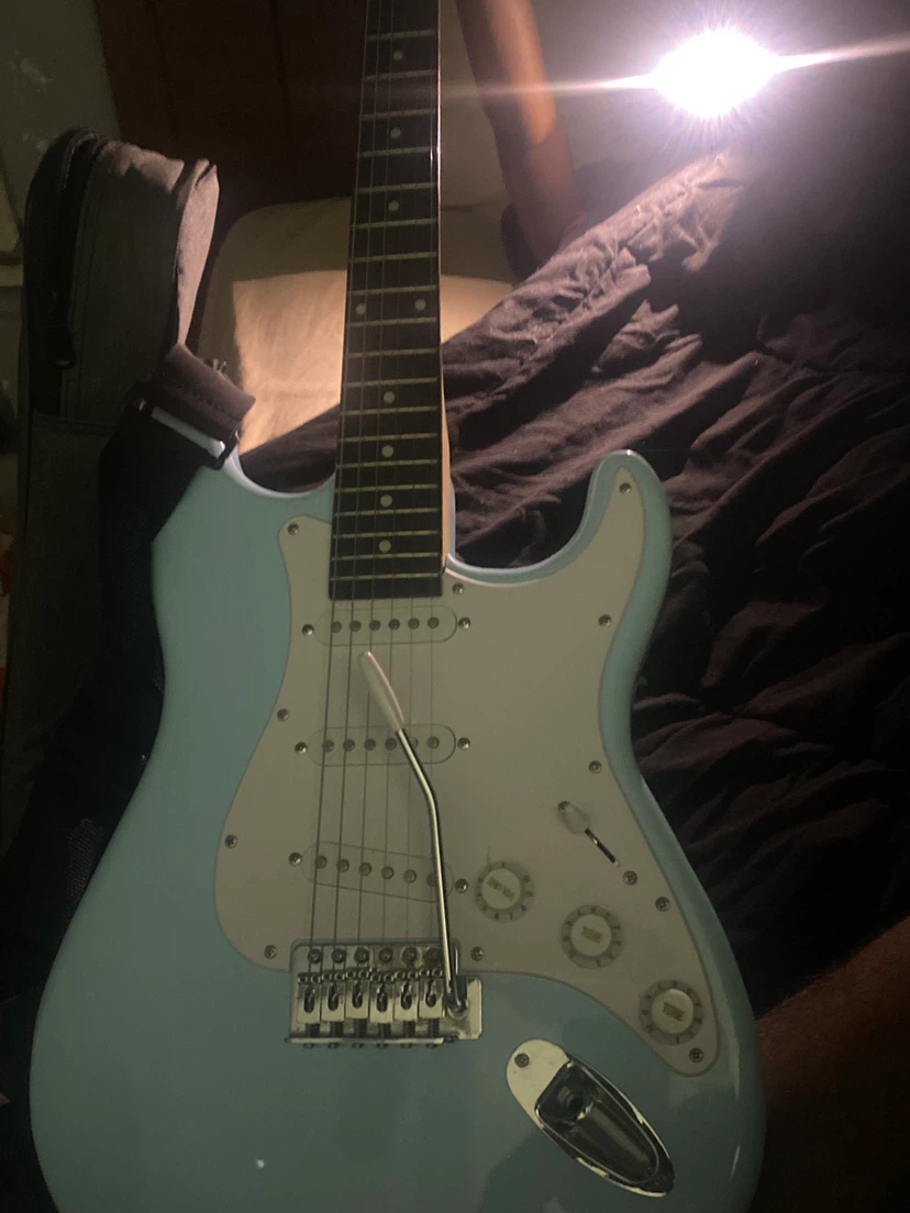 Ashthorpe Electric Guitar Light Blue