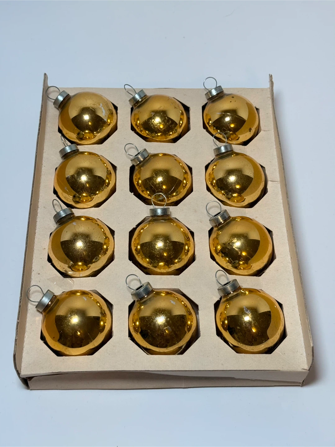 Vintage Gold Christmas Ornaments - photo 2