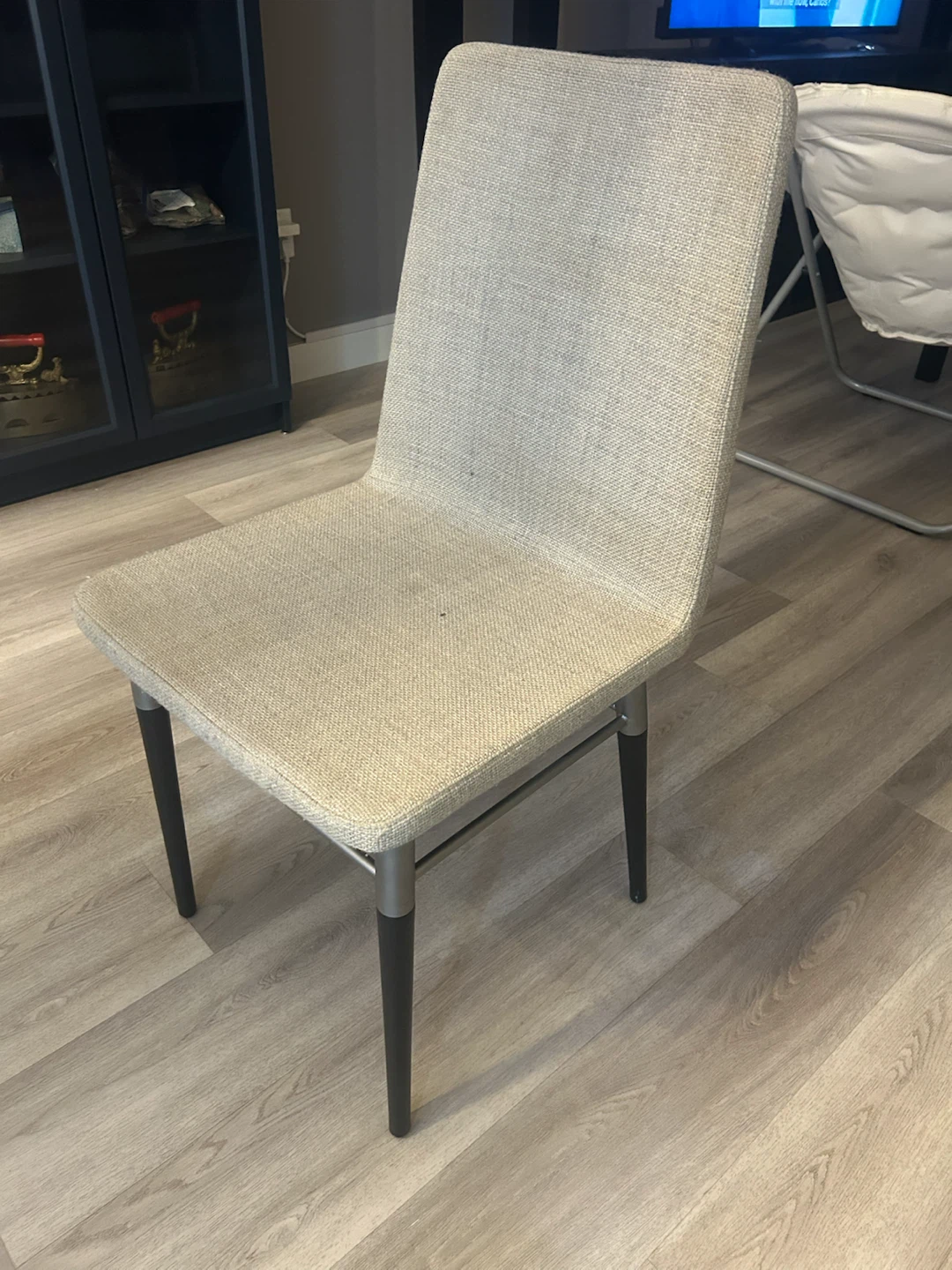 Modern Beige Upholstered Dining Chair