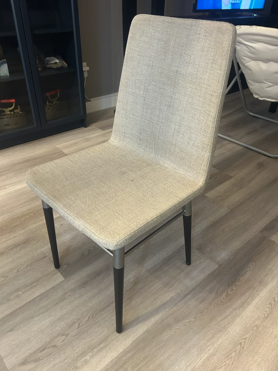 Modern Beige Upholstered Dining Chair - photo 2