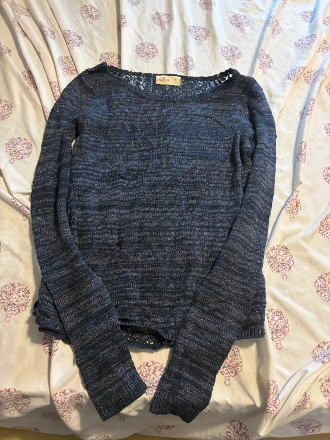 Hollister Navy Blue Knit Sweater