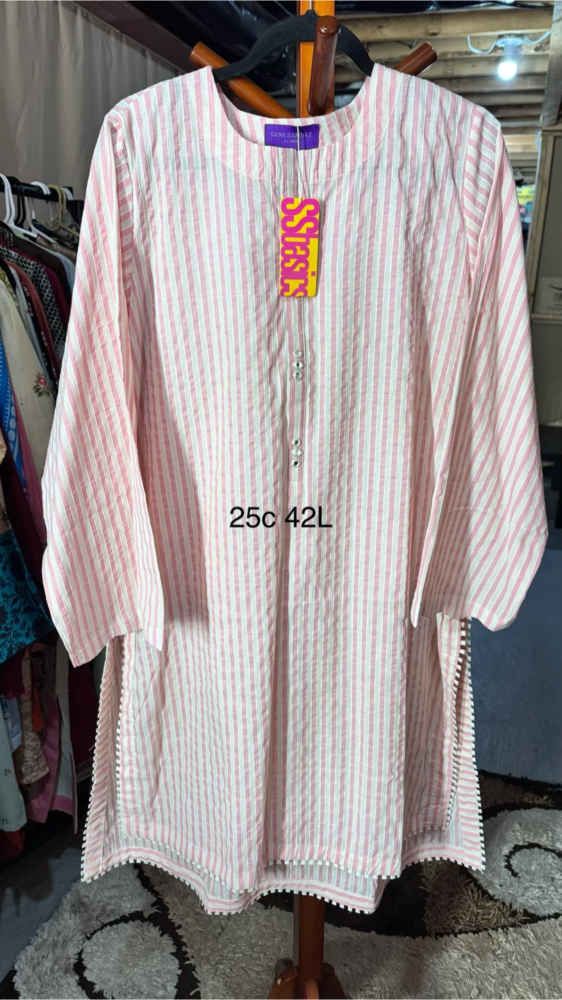 Sana Safinaz Pink Striped Kurti - photo 4