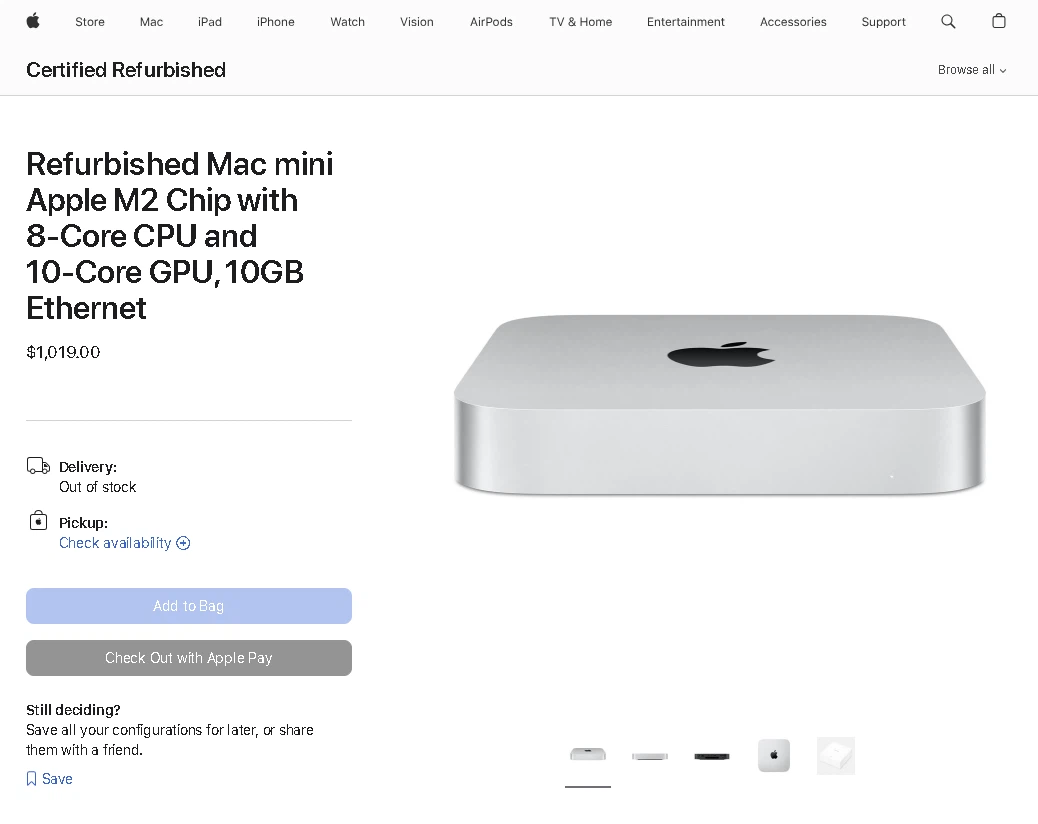 Apple Mac mini M2 512GB + Magic Keyboard + Magic Mouse