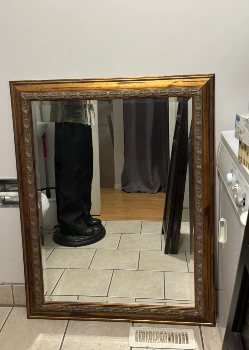 Large Ornate Gold Framed Wall Mirror