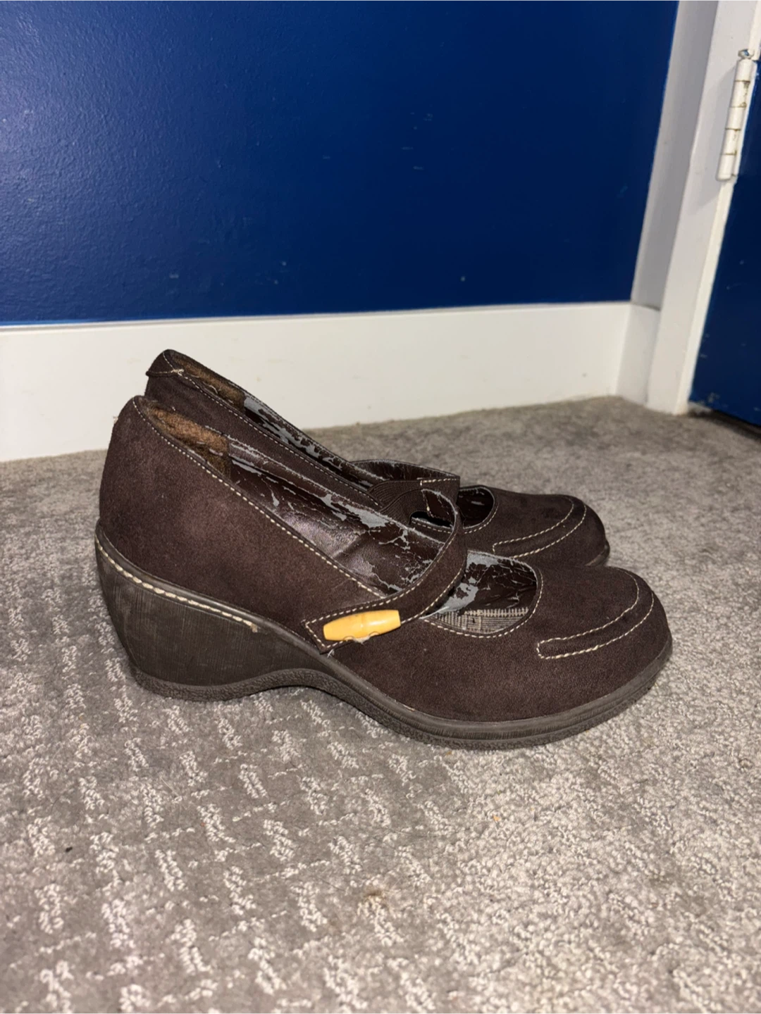 Joy & Peace Brown Mary Jane Wedges