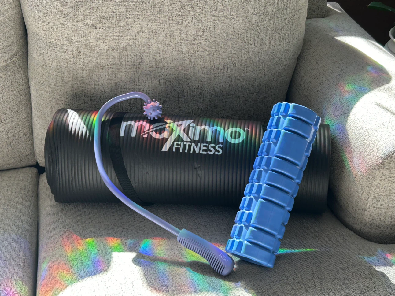 *NEW Maximo Fitness Yoga Mat and Foam Roller Set