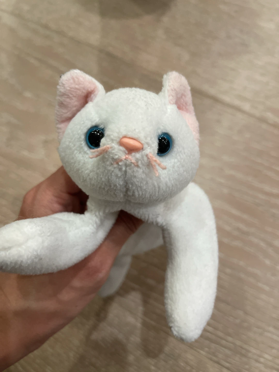 White plush cat toy