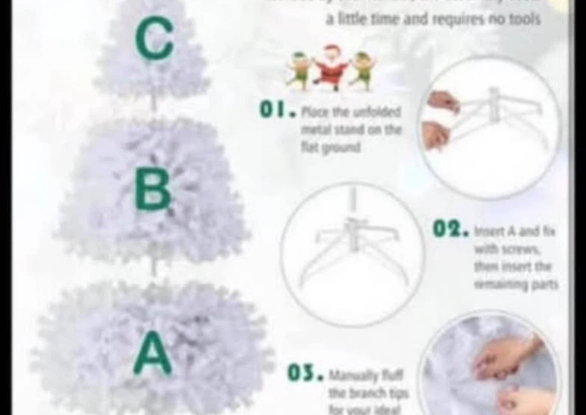 6ft White Artificial Christmas Tree - photo 3