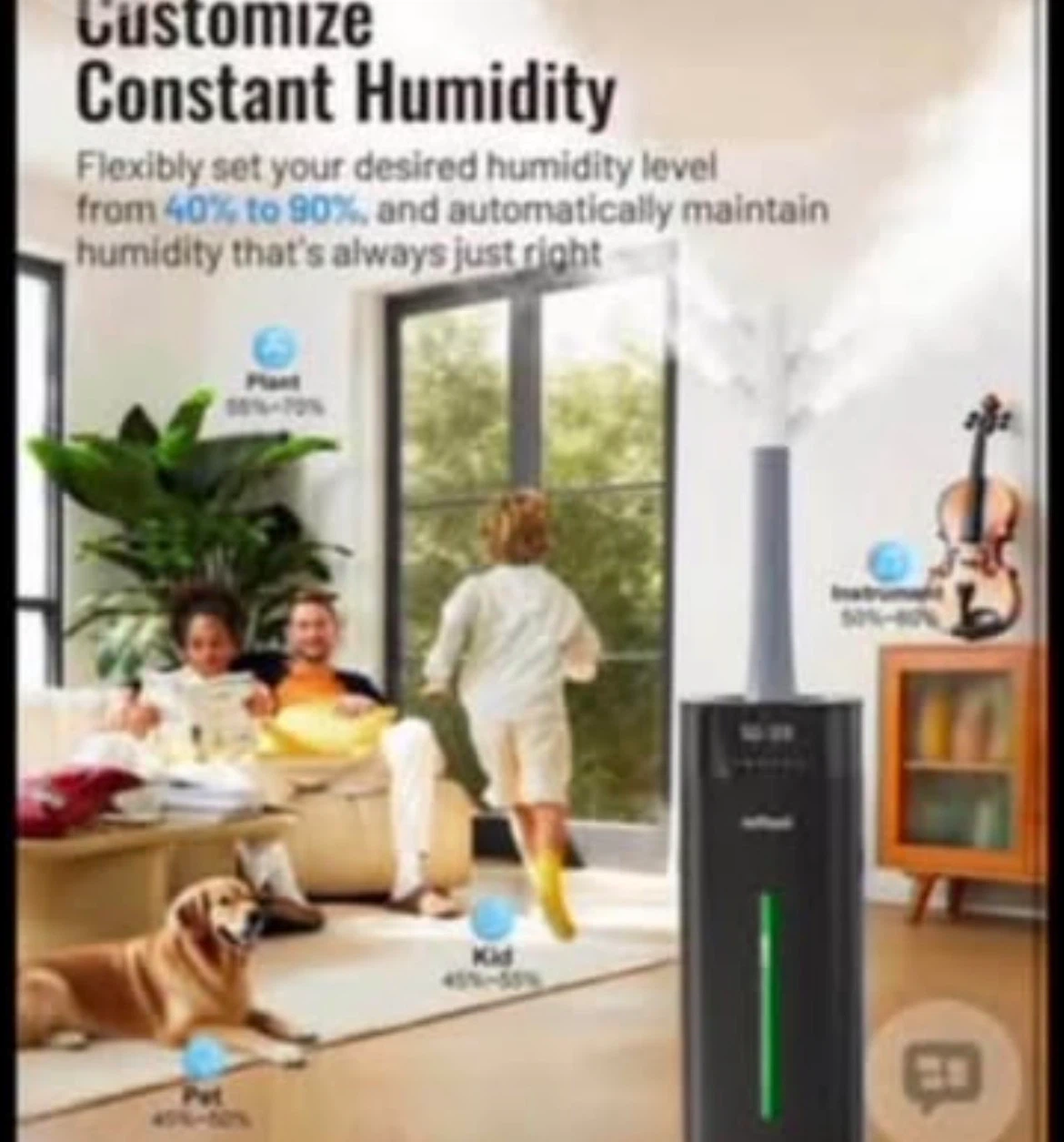 Humidifier Large Room, 5.3Gal/20L - photo 4