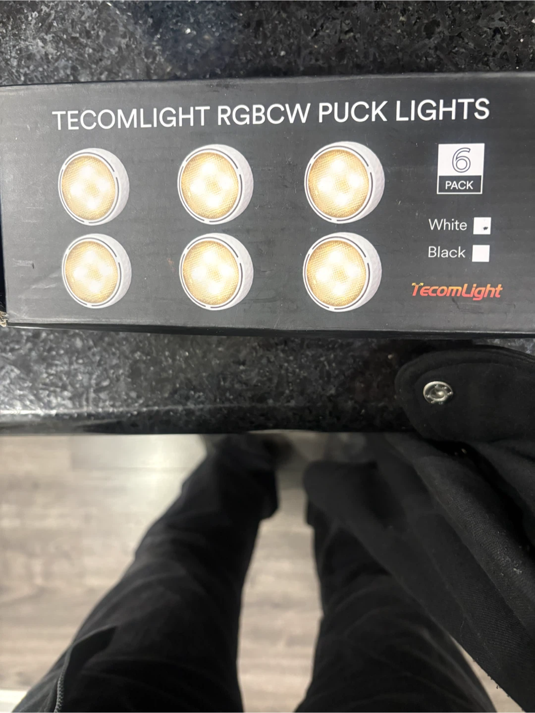 Tecomlight RGBCW Puck Lights 6 Pack