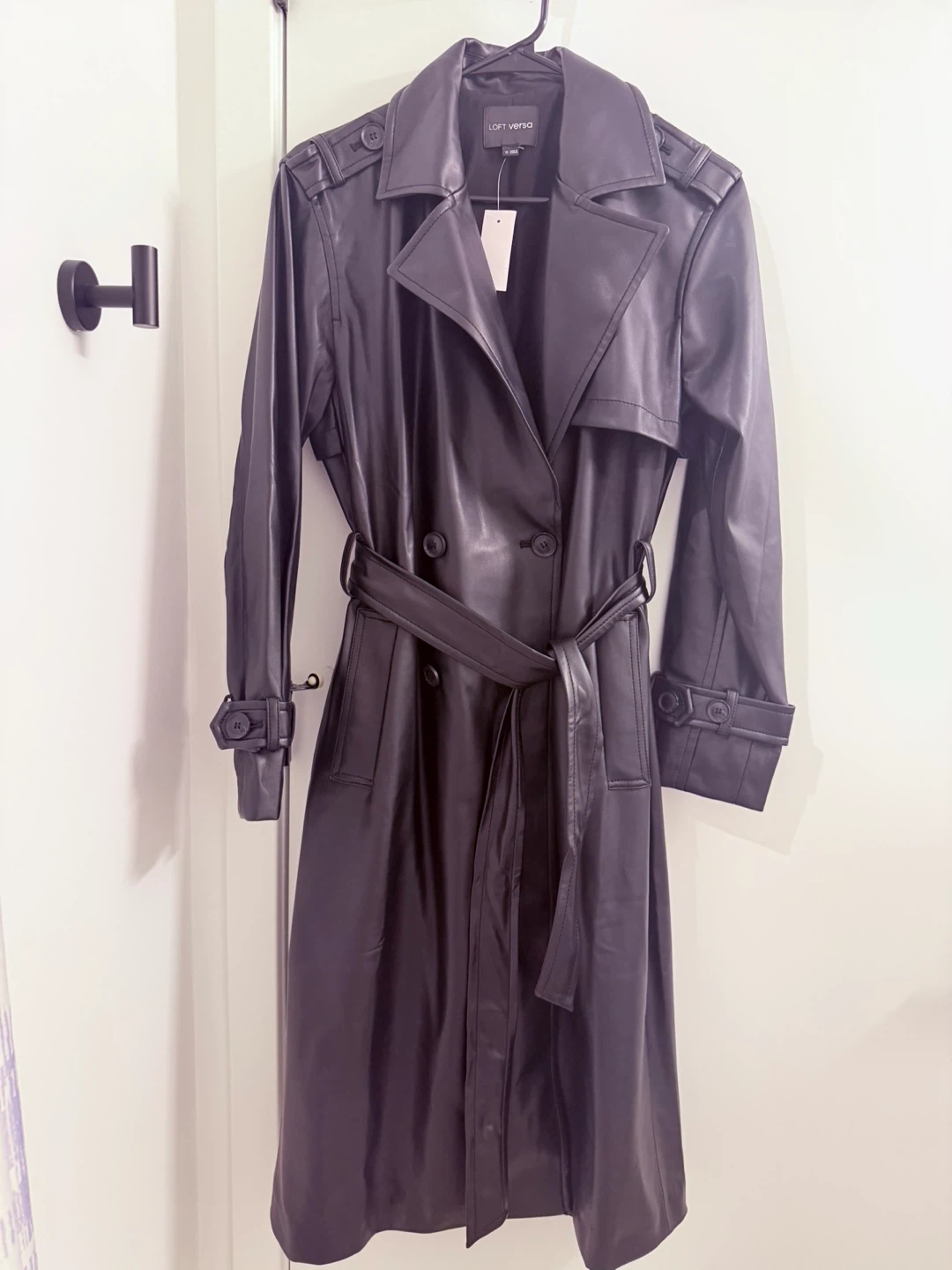Loft Versa Faux Leather Trench Coat