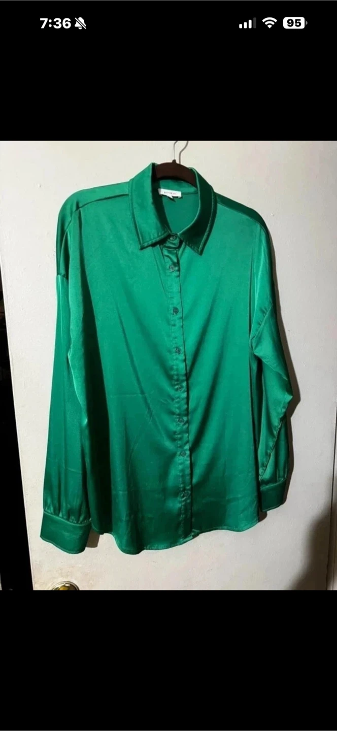 Better Be Vaca fit Emerald Green Button-Up & Shorts Matching Set