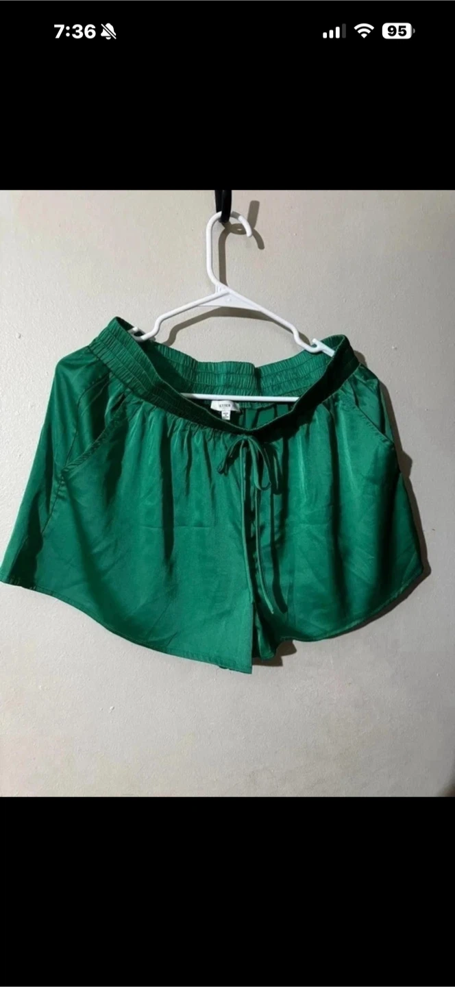 Better Be Vaca fit Emerald Green Button-Up & Shorts Matching Set - photo 2