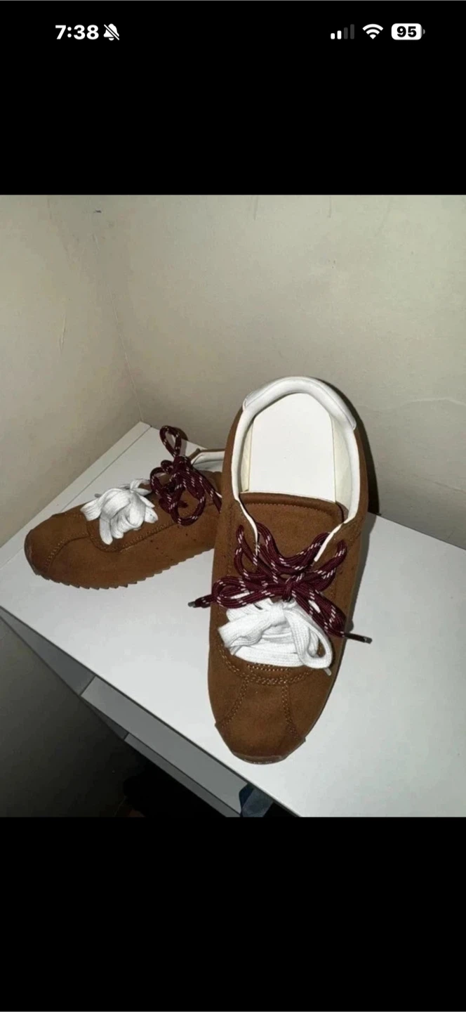 Brown Suede Retro Sneakers - photo 2