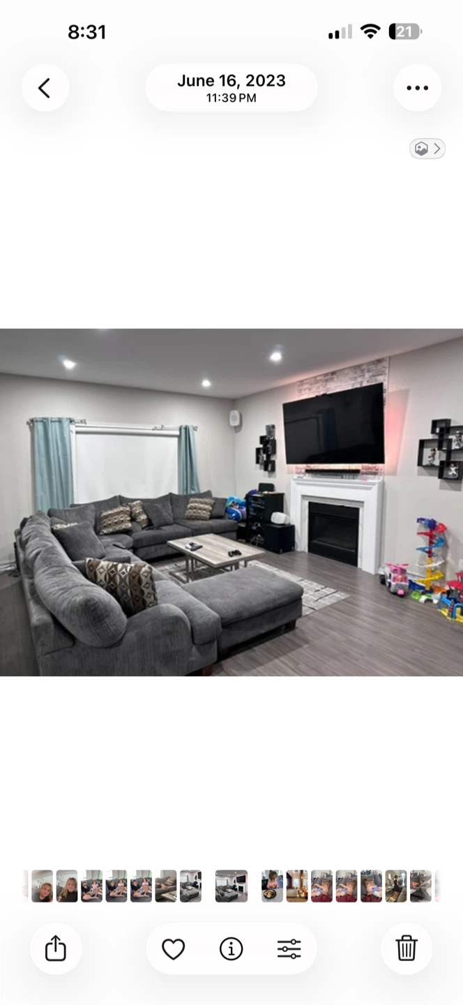 Grey sectional sofa