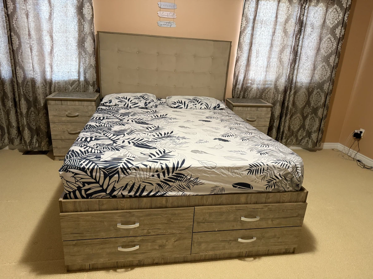 Storage bed, mattress,dresser with mirror, nighttables - photo 3