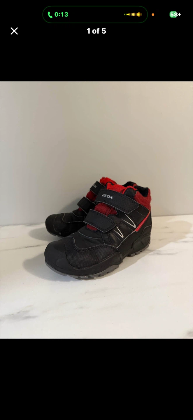 Geox Black and Red Kids Boots size 12