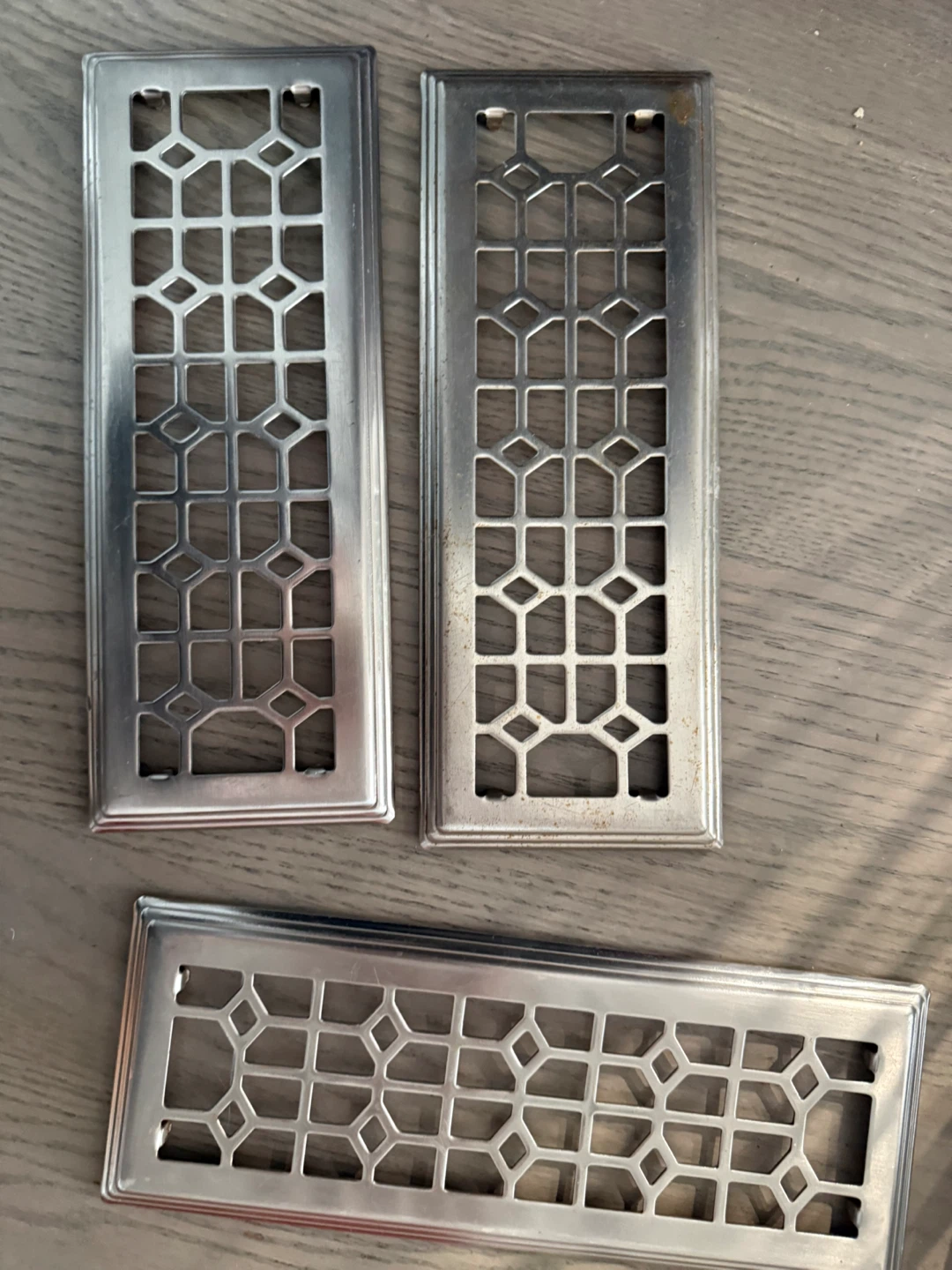 Set of 3 Decorative Metal Floor Register Covers