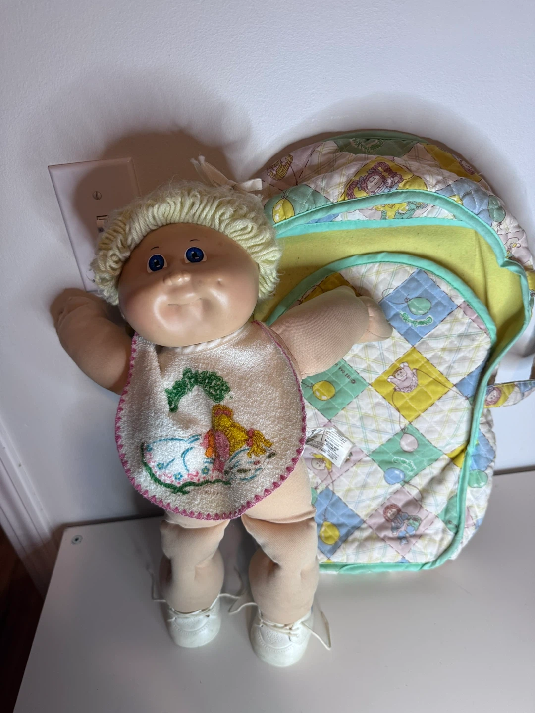 Vintage Cabbage Patch Kids Doll with Carrier