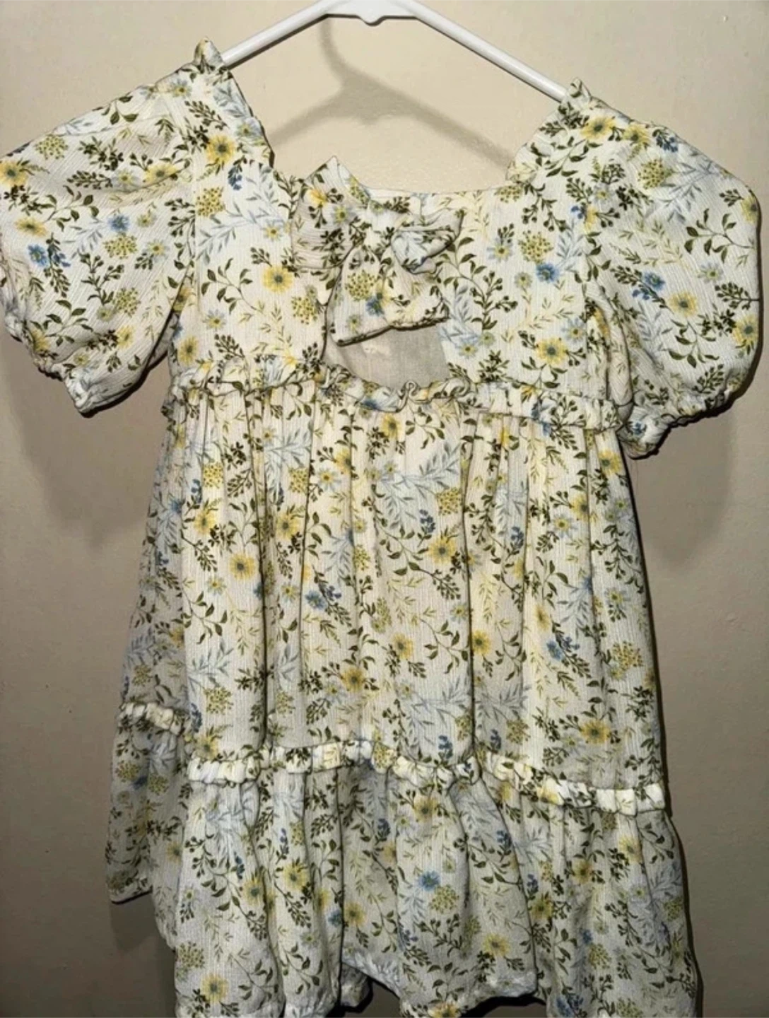 Toddler Girls Floral Puff Sleeve Dress - photo 2