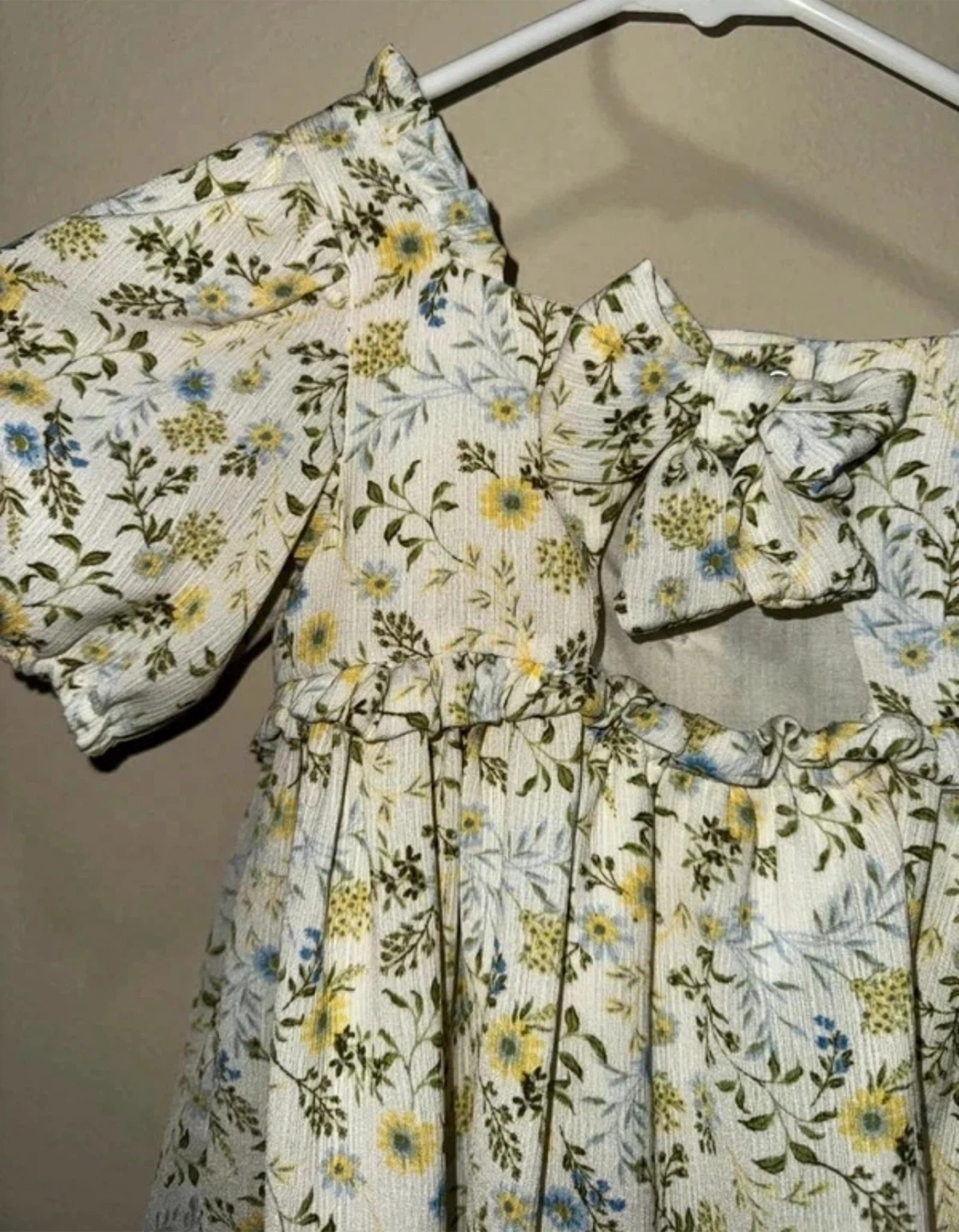 Toddler Girls Floral Puff Sleeve Dress - photo 3