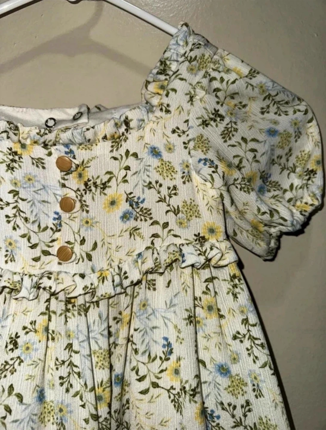 Toddler Girls Floral Puff Sleeve Dress - photo 5