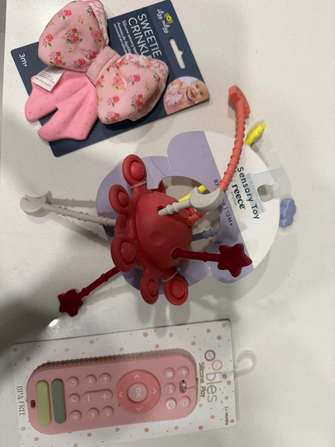 Set of 3 Baby Sensory and Teether Toys