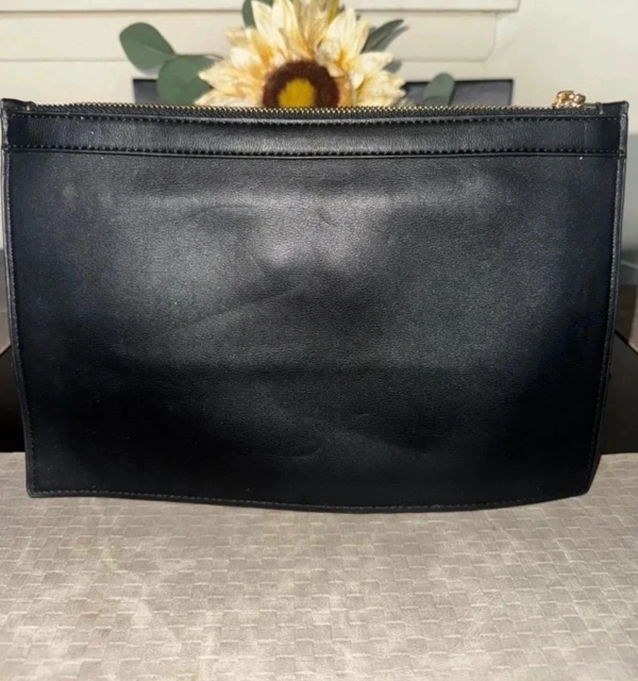 Moda Luxe Black Perforated Clutch-Used once - photo 3