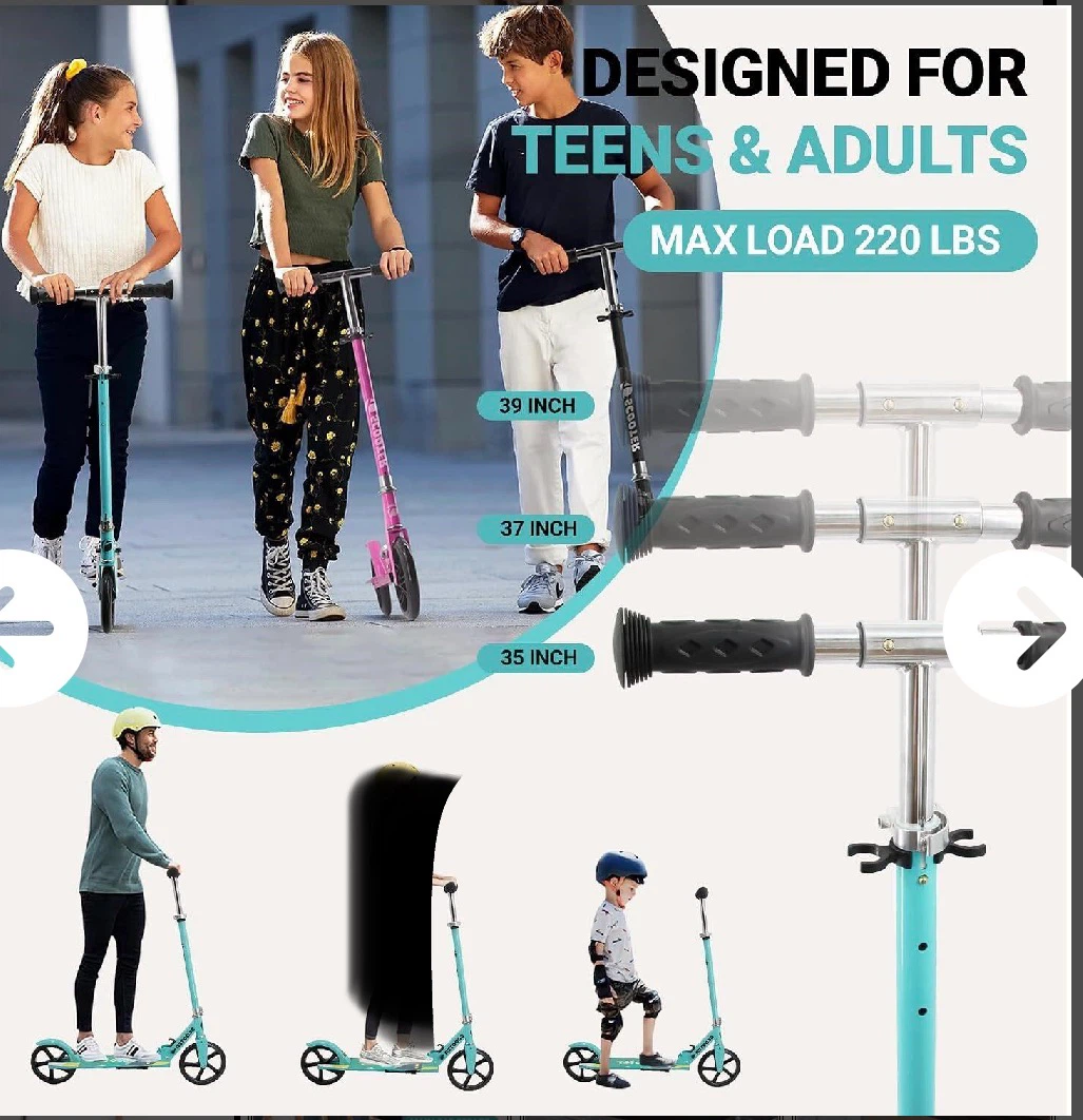 Adjustable Teal Folding Scooter - photo 2