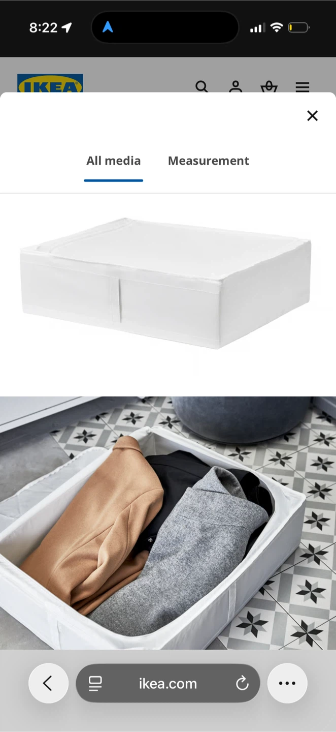 IKEA SKUBB storage case white