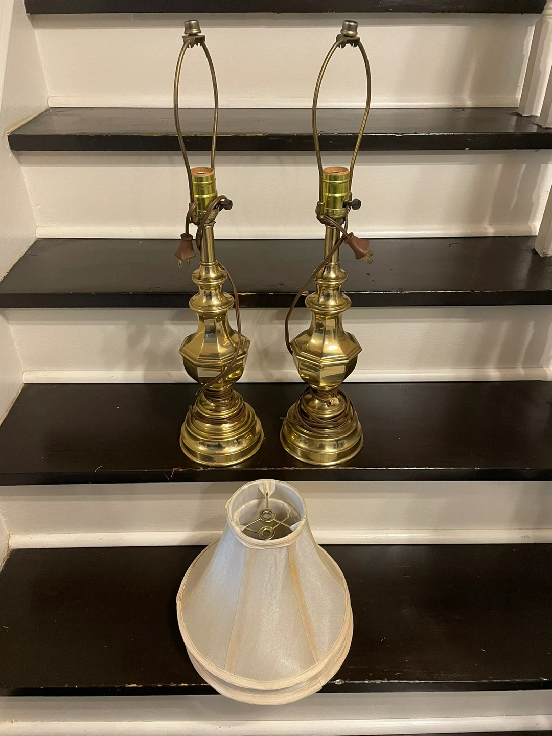Pair of Vintage Brass Table Lamps